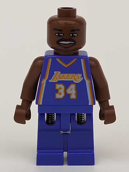 Минифигурка Lego NBA Shaquille O'Neal, Los Angeles Lakers #34 (Road Uniform) nba034 U